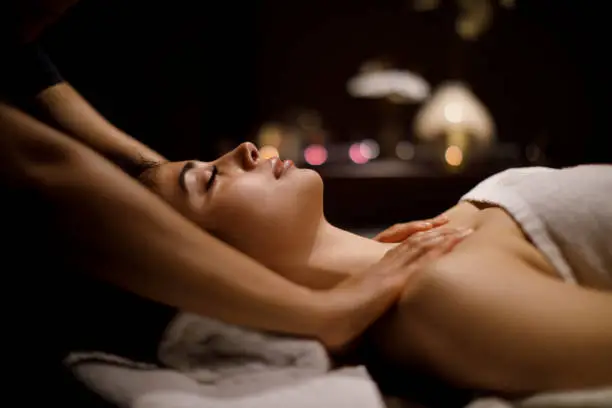 Woman enjoying massage
